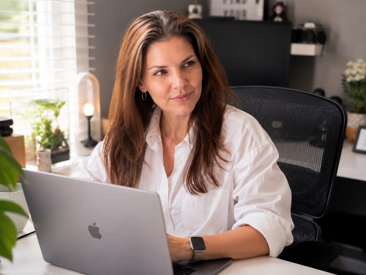 Julie Riley working